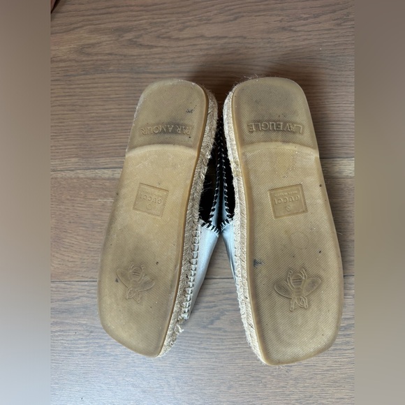 Gucci double G silver espadrille sandals - Picture 4 of 7